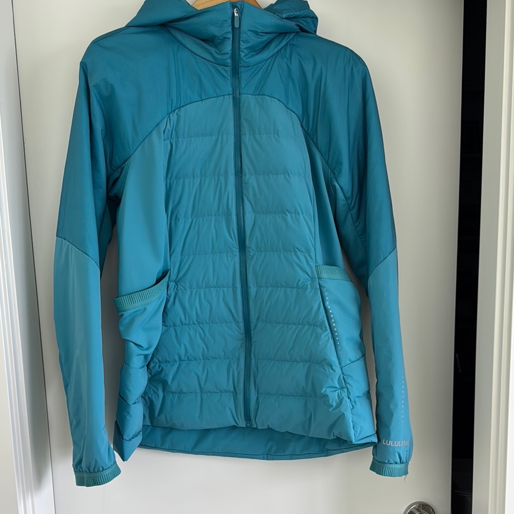 lululemon athletica Teal Hooded Puffer Jacket